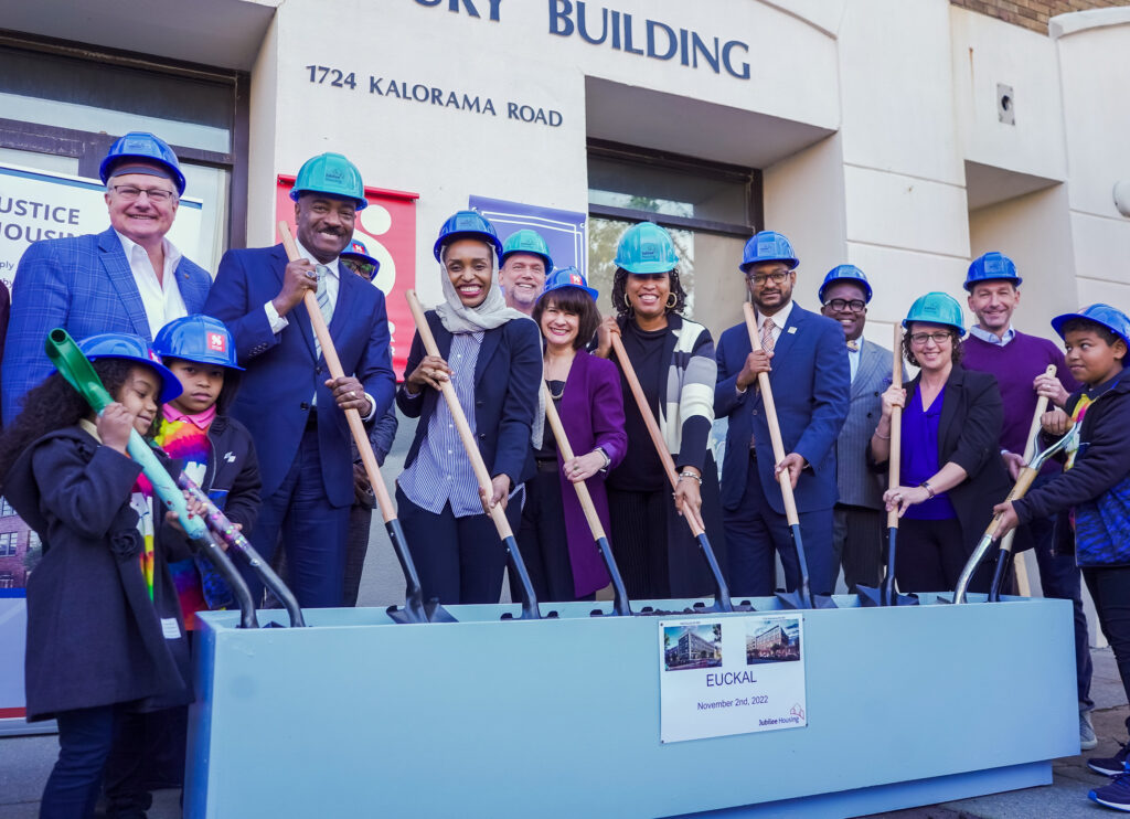 Maureen at groundbreaking for SItar Next Door.